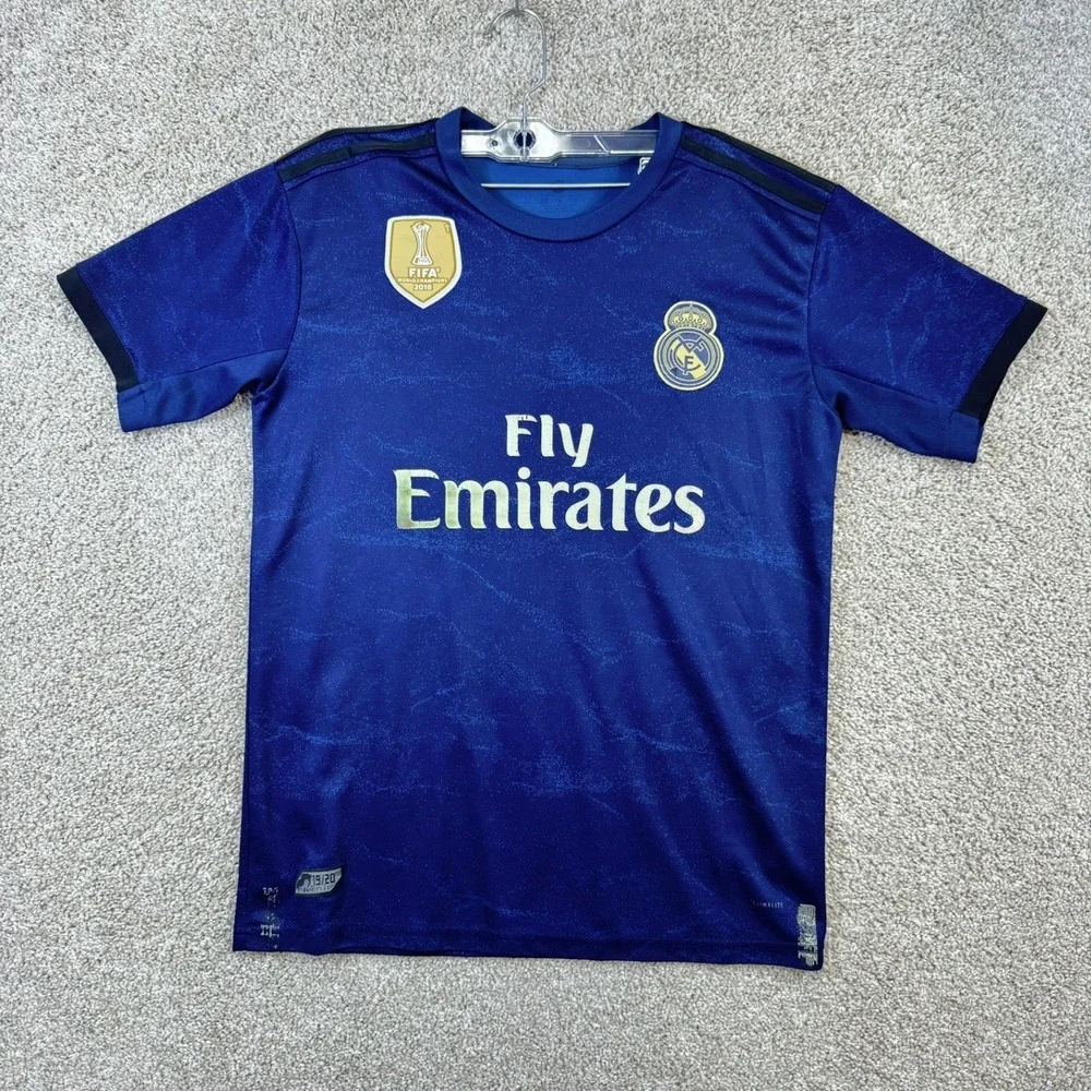Adidas Real Madrid‎ Jersey Mens Medium Blue 2019-20 Away Climalite FIFA Patch
